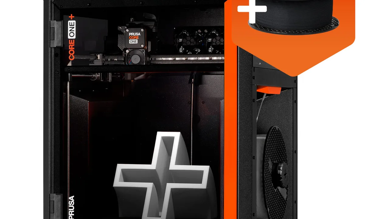 Prusa CORE One Plus enclosed printing chamber