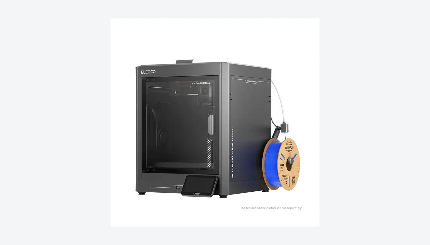 ELEGOO Centauri Carbon 2 enclosed 3D printer shown from the front